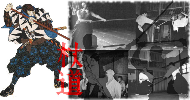 Musō Gonnosuke Katsuyoshi, quien descubrió las virtudes del Jō frente a las espadas, y Morihei Ueshiba, quien incluyó el Jōdo en el programa de Aikido.